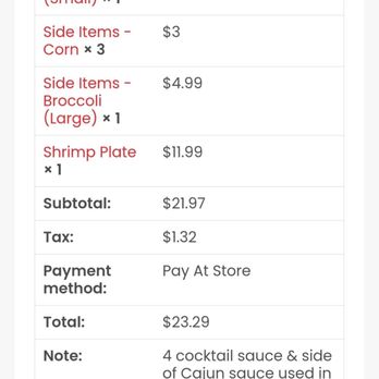 Doo's Seafood - Reciept - Seafood Near Me - Loganville, Georgia