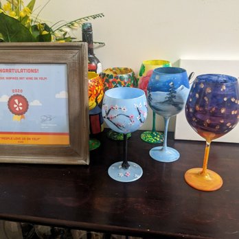 Inspired Art Wine - Cute wine glass projects - Art Classes Near Me - Costa Mesa, California