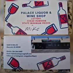 Palace Liquor & Wine Shop - Thank YOU Mike for your Stocked Store & Smile! 1/30/2026...Located on 21 Mile and Hayes Rd.