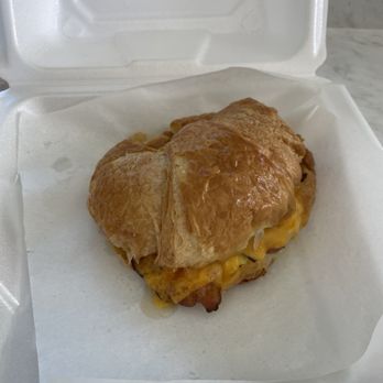 Georgies Coffee - bacon egg and cheese on croissant - Coffee & Tea Near Me - Marathon, Florida