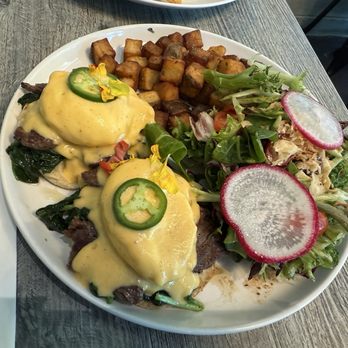 Mr East Kitchen - STEAK BENEDICT - Breakfast & Brunch Near Me - San Francisco, California Mr East Kitchen - STEAK BENEDICT - Breakfast & Brunch Near Me - San Francisco, California