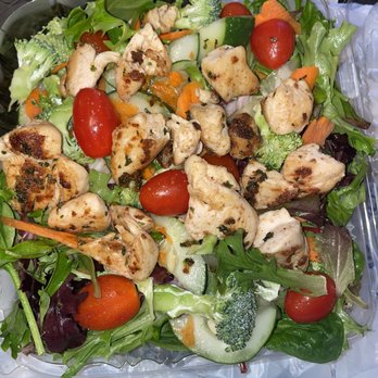 Gilben's Bakery - Grilled chicken Salad Done Your Way Hurray with grilled chicken, carrots, cucumbers, tomatoes, and broccoli - Bakeries Near Me - Philadelphia, Pennsylvania