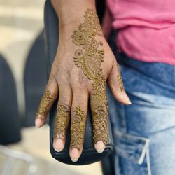 Gyros & Shish Kabob - henna art on hand  (mendhi)