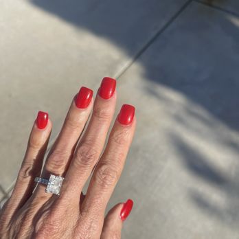The Hills Nails - Red nails! - Nail Salons Near Me - El Dorado Hills, California