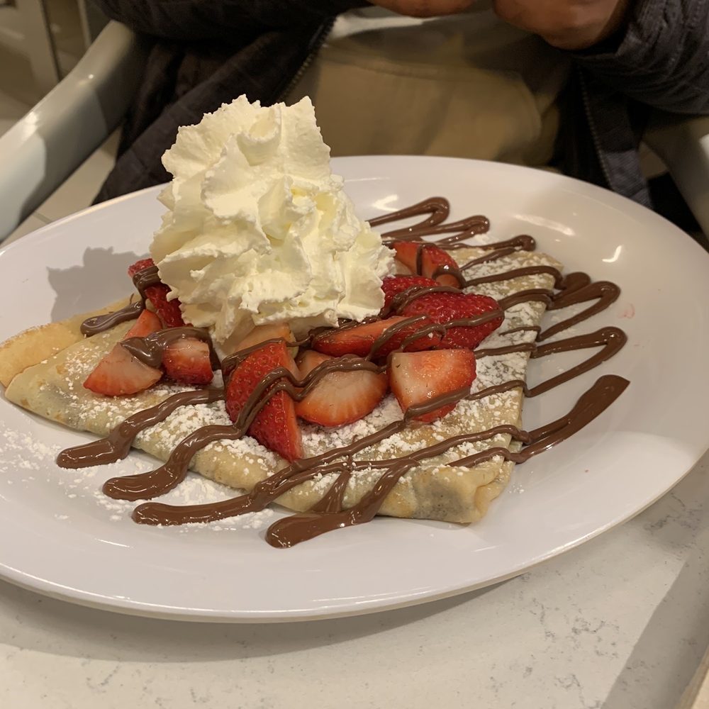 Nutella Cafe - Strawberries, whipped cream, and Nutella Crepe - Desserts Near Me - Chicago, Illinois Nutella Cafe - Strawberries, whipped cream, and Nutella Crepe - Desserts Near Me - Chicago, Illinois