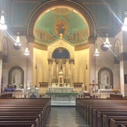 Holy Name Church - Beautiful interior with blue, not often a color seen inside churches.
