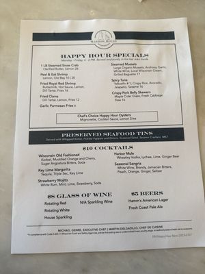Menu photo 2 Harbor House Milwaukee, WI