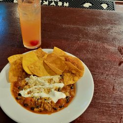 Fuse Bistro - Chilli and a side of whiskey sour. Yes folks that make great drinks as well.