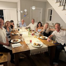 Finest City Chefs - South Jersey - Our amazing dinner with six couple friends, as part of a post wedding celebration trip after our daughter got married.