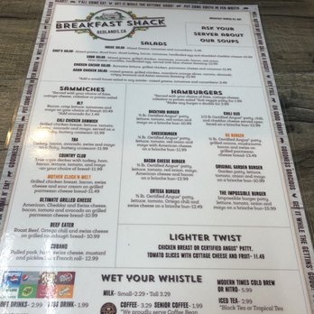 Breakfast Shack - Menu - Breakfast & Brunch Near Me - Redlands, California