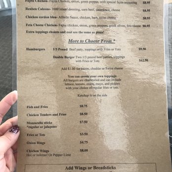 Chief Springs Pizza - Backside of updated menu 6/24/18 - Pizza Near Me - Dayton, Washington Chief Springs Pizza - Backside of updated menu 6/24/18 - Pizza Near Me - Dayton, Washington