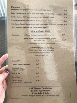 Menu photo 1 Chief Springs Pizza Dayton, WA Menu photo 1 Chief Springs Pizza Dayton, WA
