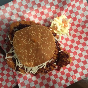 Fat Ninja Bite - Aerial view of pork katsu burger - Japanese Near Me - Toronto, Ontario Fat Ninja Bite - Aerial view of pork katsu burger - Japanese Near Me - Toronto, Ontario