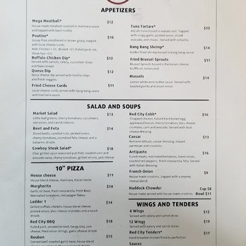 Red City Ale House - Menu (1) - Salad Near Me - Windham, Maine