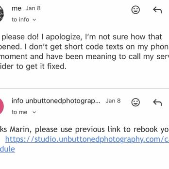 Unbuttoned Boudoir Photography - Screenshots of correspondence. - Boudoir Photography Near Me Unbuttoned Boudoir Photography - Screenshots of correspondence. - Boudoir Photography Near Me