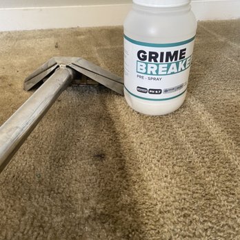 Orozco’s Janitorial Services - Grime breaker doing its thing and breaking down all the grime and dirty in this carpet - Carpet Cleaning Near Me Orozco’s Janitorial Services - Grime breaker doing its thing and breaking down all the grime and dirty in this carpet - Carpet Cleaning Near Me