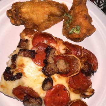 Square Pie Guys at Local Kitchens - The Big Von slice & Buffalo Wings - Chicken Wings Near Me - San Bruno, California