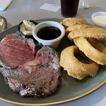Mountain Falls Grill Room - Prime Rib with Onion Rings and Ranch Dressing - New American Near Me - Pahrump, Nevada Mountain Falls Grill Room - Prime Rib with Onion Rings and Ranch Dressing - New American Near Me - Pahrump, Nevada
