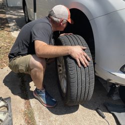 Michael changing my tire!