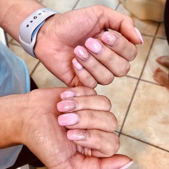Classy Nails & Spa - So pretty at every angle! (She actually had 3 broken nails, but Myle worked her magic & transformed them for the bride!) - Nail Salons Near Me - Long Beach, California
