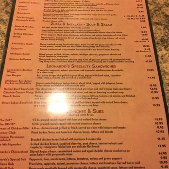 Leonardo's Italian Grille - Pizza Near Me - Romulus, Michigan