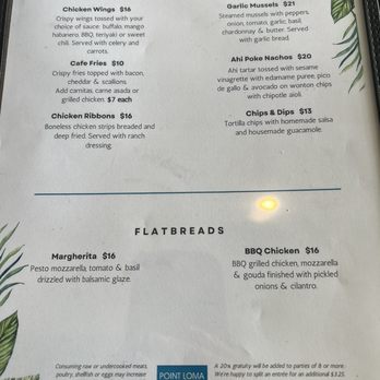 Bayside Bar - Menu as of 9/30/25 - American Near Me - San Diego, California Bayside Bar - Menu as of 9/30/25 - American Near Me - San Diego, California