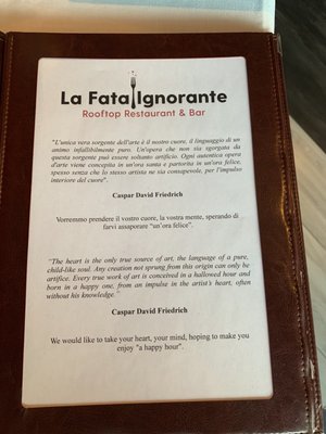Menu photo 7 La Fata Ignorante Rooftop Restaurant & Bar Rome, RM Menu photo 7 La Fata Ignorante Rooftop Restaurant & Bar Rome, RM