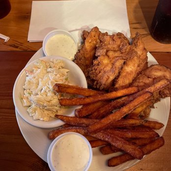 The Black Cow - Chicken tenders, coleslaw, sweet potato fries - American Near Me - Columbus, Georgia