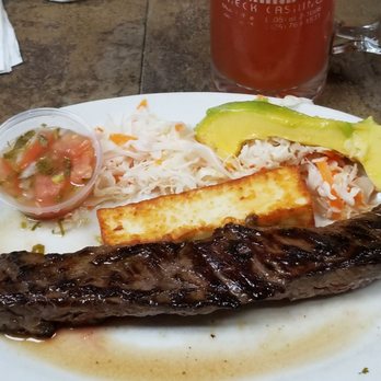 Las Mercedes Grill - Carne Asada plate. Meat was delicious and the fried cheese was amazing. - Latin American Near Me - Miami, Florida Las Mercedes Grill - Carne Asada plate. Meat was delicious and the fried cheese was amazing. - Latin American Near Me - Miami, Florida