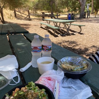 Poke Wave - a plate of food on a picnic table - Poke Near Me - Anaheim, California Poke Wave - a plate of food on a picnic table - Poke Near Me - Anaheim, California