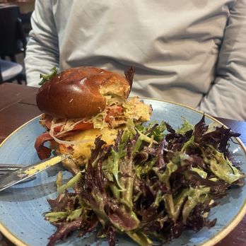 Eurasia Cafe - The burger that was on special that day. - New American Near Me - Virginia Beach, Virginia