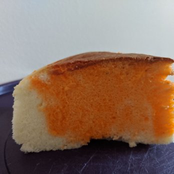 Supermoon Japanese Style Cheesecakes - A slice of mango creamsicle cheesecake - Desserts Near Me - Mississauga, Ontario