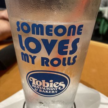 Tobies Restaurant & Bakery - blue drinking glass - Bakeries Near Me - Hinckley, Minnesota Tobies Restaurant & Bakery - blue drinking glass - Bakeries Near Me - Hinckley, Minnesota