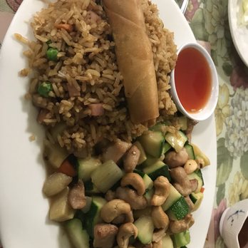 Saigon Cafe - Combo with cashew chicken - Chinese Near Me - Provo, Utah