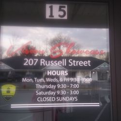 Vision Showcase - The pre-pandemic regular hours, at least according to what's affixed to the door.