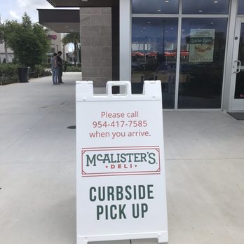 McAlister's Deli - Curbside Pickup sign - Salad Near Me - Pembroke Pines, Florida McAlister's Deli - Curbside Pickup sign - Salad Near Me - Pembroke Pines, Florida