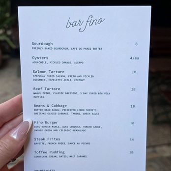 Bar Fino - Menu - Cocktail Bars Near Me - Austin, Texas Bar Fino - Menu - Cocktail Bars Near Me - Austin, Texas