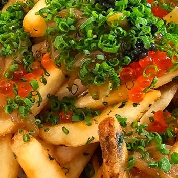 Side A - Cheese Fries sprinkled with caviar and trout eggs. - Wine Bars Near Me - San Francisco, California Side A - Cheese Fries sprinkled with caviar and trout eggs. - Wine Bars Near Me - San Francisco, California