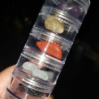 Where Crystals Rock - Top to bottom: Amethyst, Citrine, Red Jasper, Aquamarine & Oynx (Container not sold at store) - Jewelry Near Me - Aiea, Hawaii Where Crystals Rock - Top to bottom: Amethyst, Citrine, Red Jasper, Aquamarine & Oynx (Container not sold at store) - Jewelry Near Me - Aiea, Hawaii