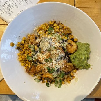 Rubio's Coastal Grill - Mx Street Corn Bowl with Shrimp $12 - Mexican Near Me - Tucson, Arizona
