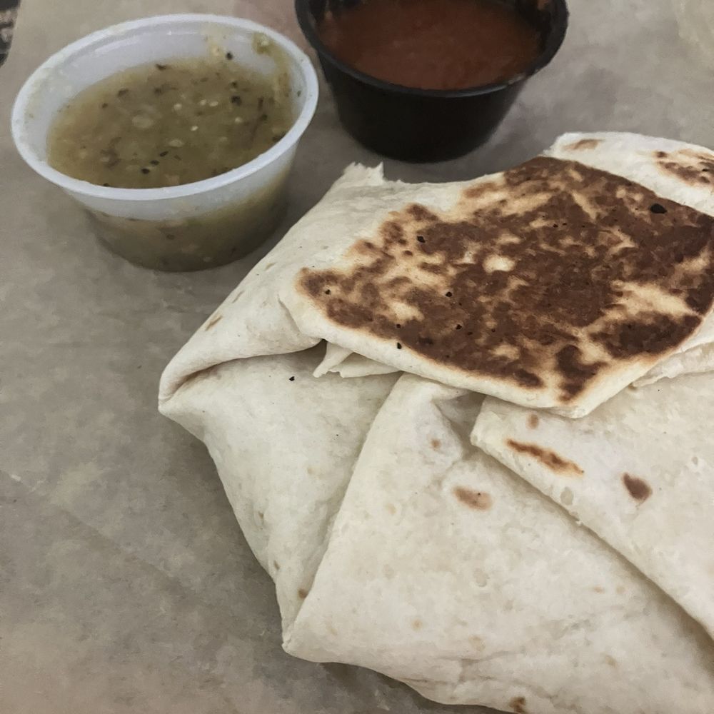 Crunchwrap with fire sauce and salsa verde Crunchwrap with fire sauce and salsa verde