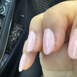 Worst nail ever!!!! Not smooth! Each edge sticks together!!! Don't come to this place!!!