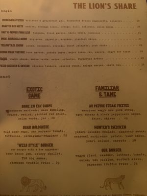 Menu photo 3 The Lion's Share San Diego, CA Menu photo 3 The Lion's Share San Diego, CA