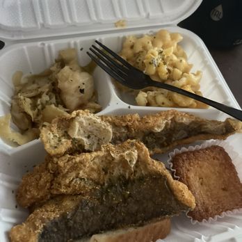 Flavorful Vibez - Whiting, cabbage, Mac and cheese, cornbread - Soul Food Near Me - Cohoes, New York Flavorful Vibez - Whiting, cabbage, Mac and cheese, cornbread - Soul Food Near Me - Cohoes, New York