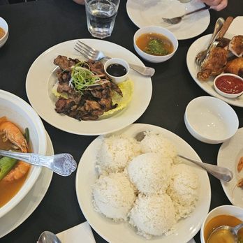 The Noypitz Bar and Grill - Shrimp Sinigang, inihaw na baboy (grilled pork), steamed rice, and FRIED CHICKEN - Filipino Near Me - Long Beach, California The Noypitz Bar and Grill - Shrimp Sinigang, inihaw na baboy (grilled pork), steamed rice, and FRIED CHICKEN - Filipino Near Me - Long Beach, California
