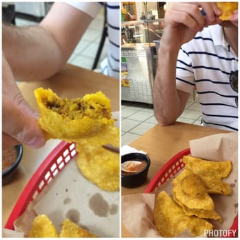 Panaderia 20 De Julio - The hubby enjoying his empanadas! - Bakeries Near Me - Miami, Florida Panaderia 20 De Julio - The hubby enjoying his empanadas! - Bakeries Near Me - Miami, Florida