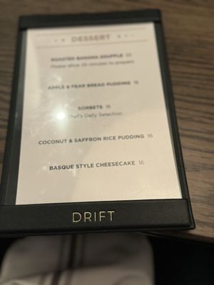 Menu photo 7 Drift Weehawken, NJ