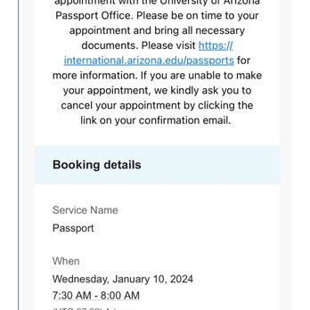 UA Passports - Our appointment - Passport & Visa Services Near Me - Tucson, Arizona