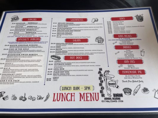 Menu photo 4 Hamburger Inn Ardmore, OK Menu photo 4 Hamburger Inn Ardmore, OK