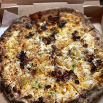 One 6 Three - Barely any bacon or scallions looks like a frozen pizza - Pizza Near Me - New Haven, Connecticut One 6 Three - Barely any bacon or scallions looks like a frozen pizza - Pizza Near Me - New Haven, Connecticut